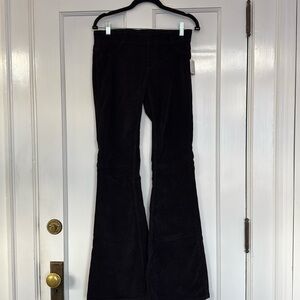 Free People Black Stretch Corduroy Boot Cut Pant Size 28.